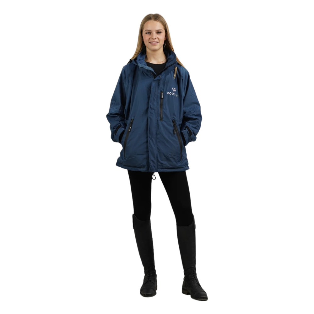 EQUIDRY Women's Thin Fleece Shortie #colour_steel-blue-blue