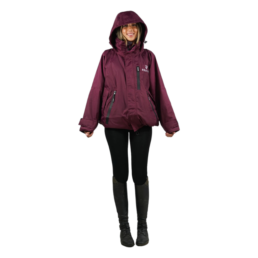 EQUIDRY Women's Thin Fleece Shortie #colour_plum