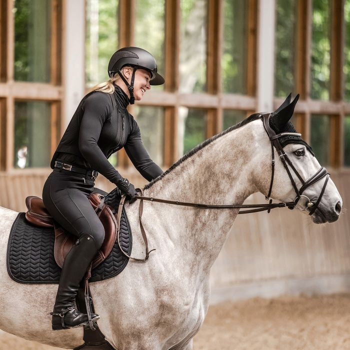 SWING H24 Lady Shine Riding Hat #colour_black-matt