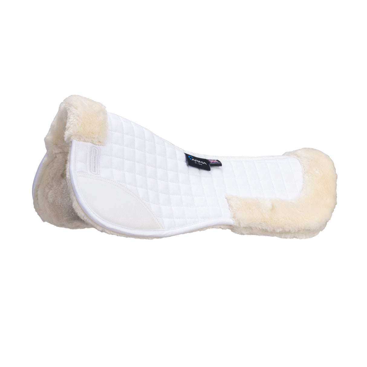 Shires ARMA Deluxe Cotton Half Pad #colour_white-natural