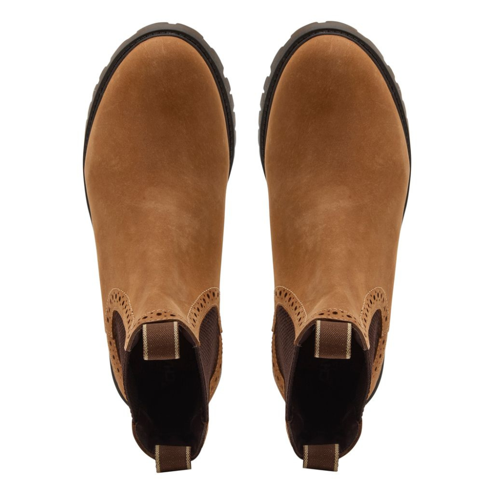 Chatham Ladies Moreton Brogue Chelsea Boots #colour_tan