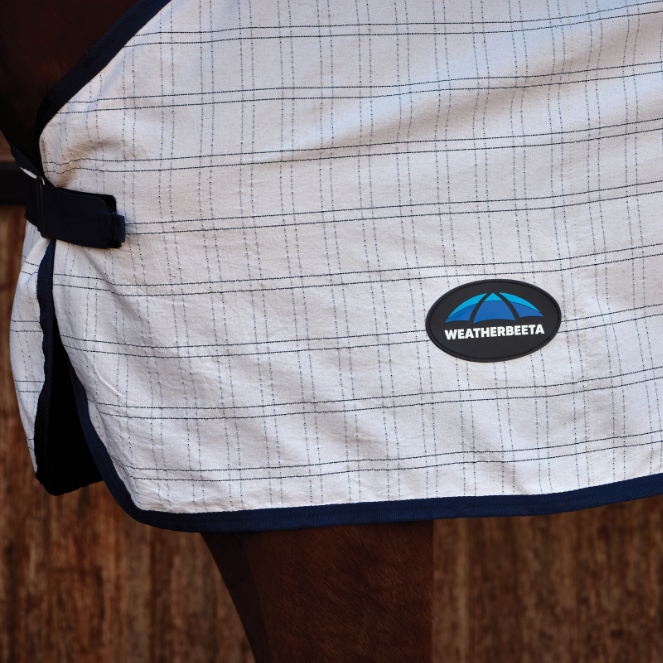 Weatherbeeta Comfitec Cotton Sheet Liner #colour_white-navy