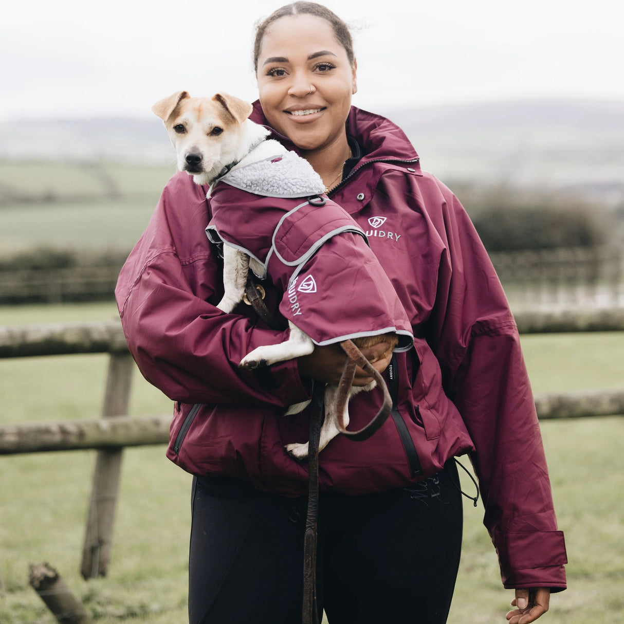 EQUIDRY Women's Thin Fleece Shortie #colour_plum