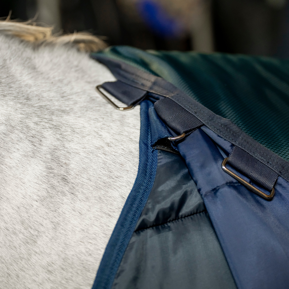 Horseware Ireland Amigo Ripstop Insulator 50g Stable Rug #colour_dynasty-green-navy-silver