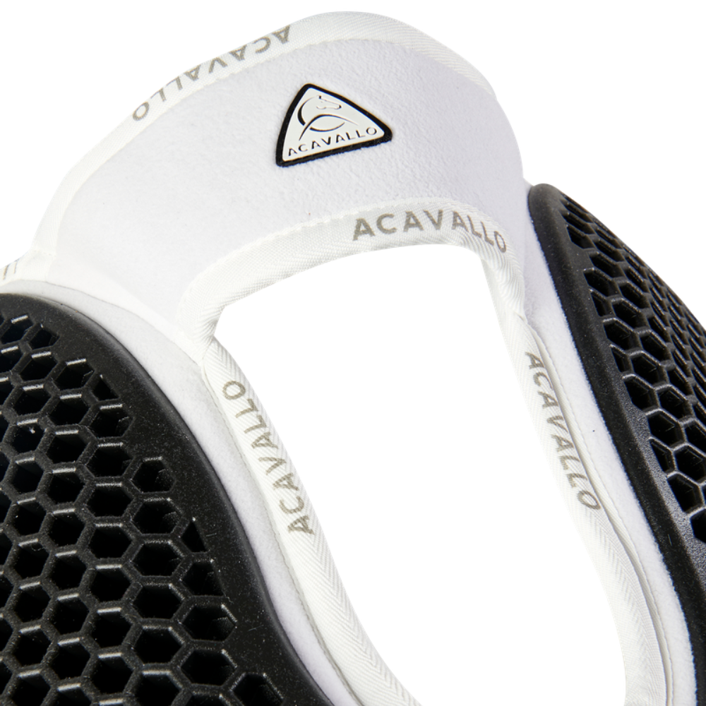 Acavallo Pad MF WFS Suede Hexagonal Gel Front Riser #colour_white