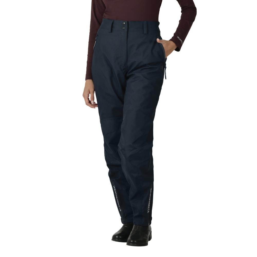 Weatherbeeta Ladies Rayne Waterproof Overtrousers II #colour_navy-white