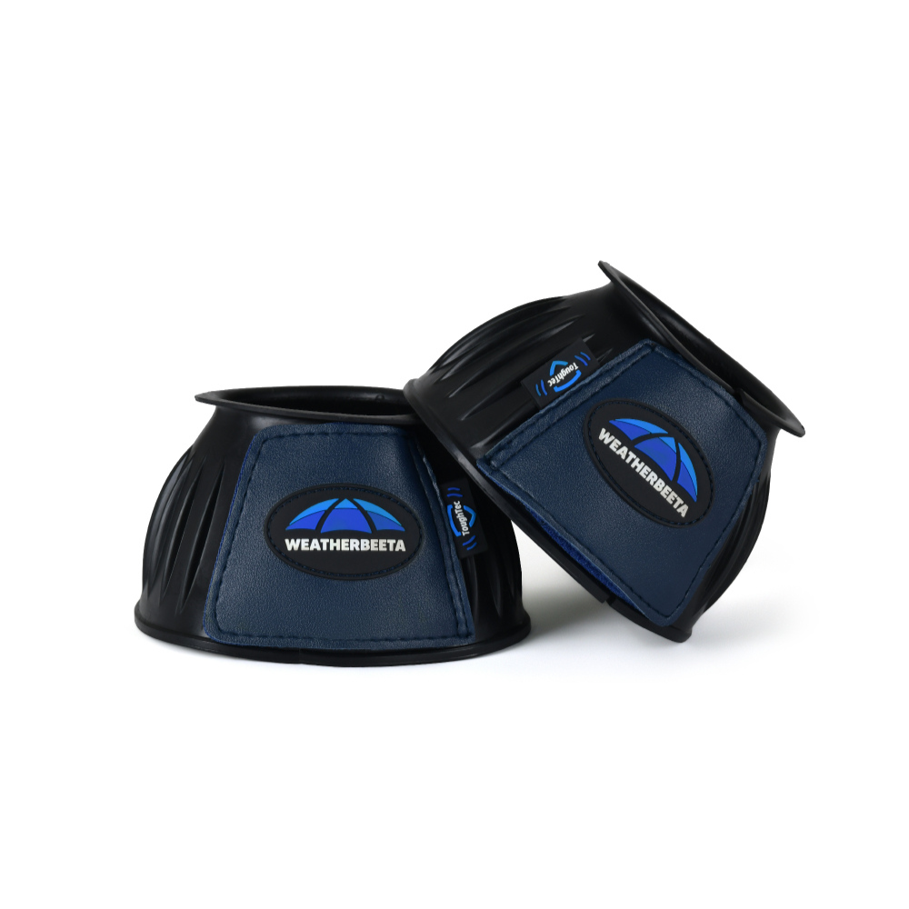 Weatherbeeta Tough-Tec Prime Rubber Bell Boots #colour_black-navy