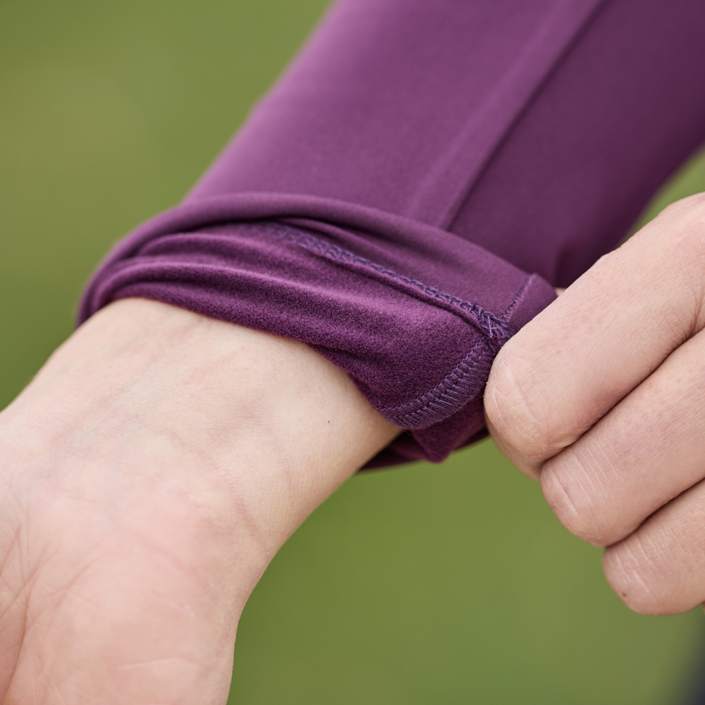 Dublin Ladies Brushed Long Sleeve Riding Top #colour_purple-violet