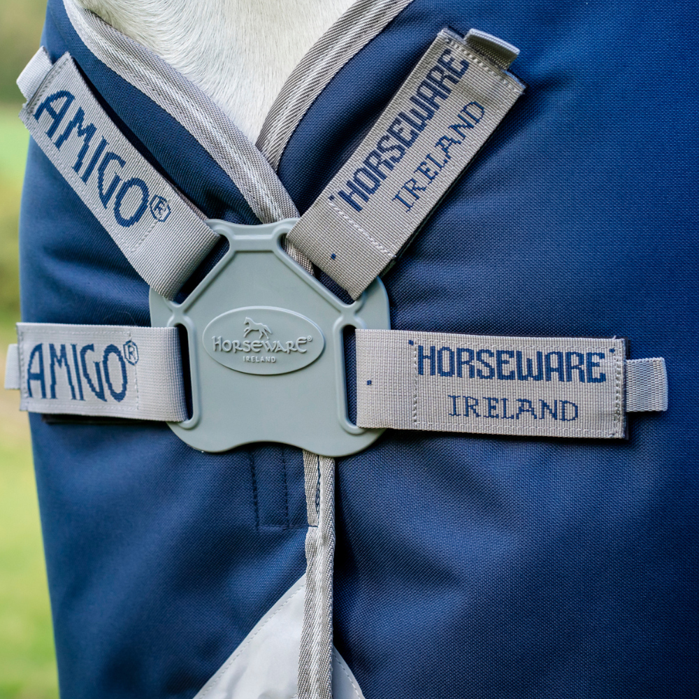Horseware Ireland Amigo 1200D FieldSafe Plus 50g Turnout Rug #colour_navy-titanium-grey-silver