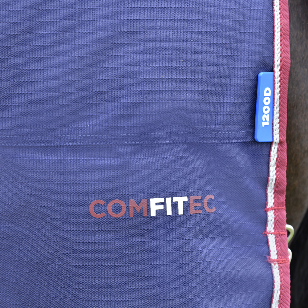 Weatherbeeta Comfitec Essential 50G Detach-A-Neck Turnout #colour_navy-burgundy