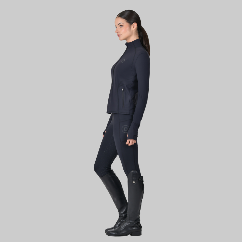 Dublin Ladies Versatile Fitted Zip Through Jacket #colour_black