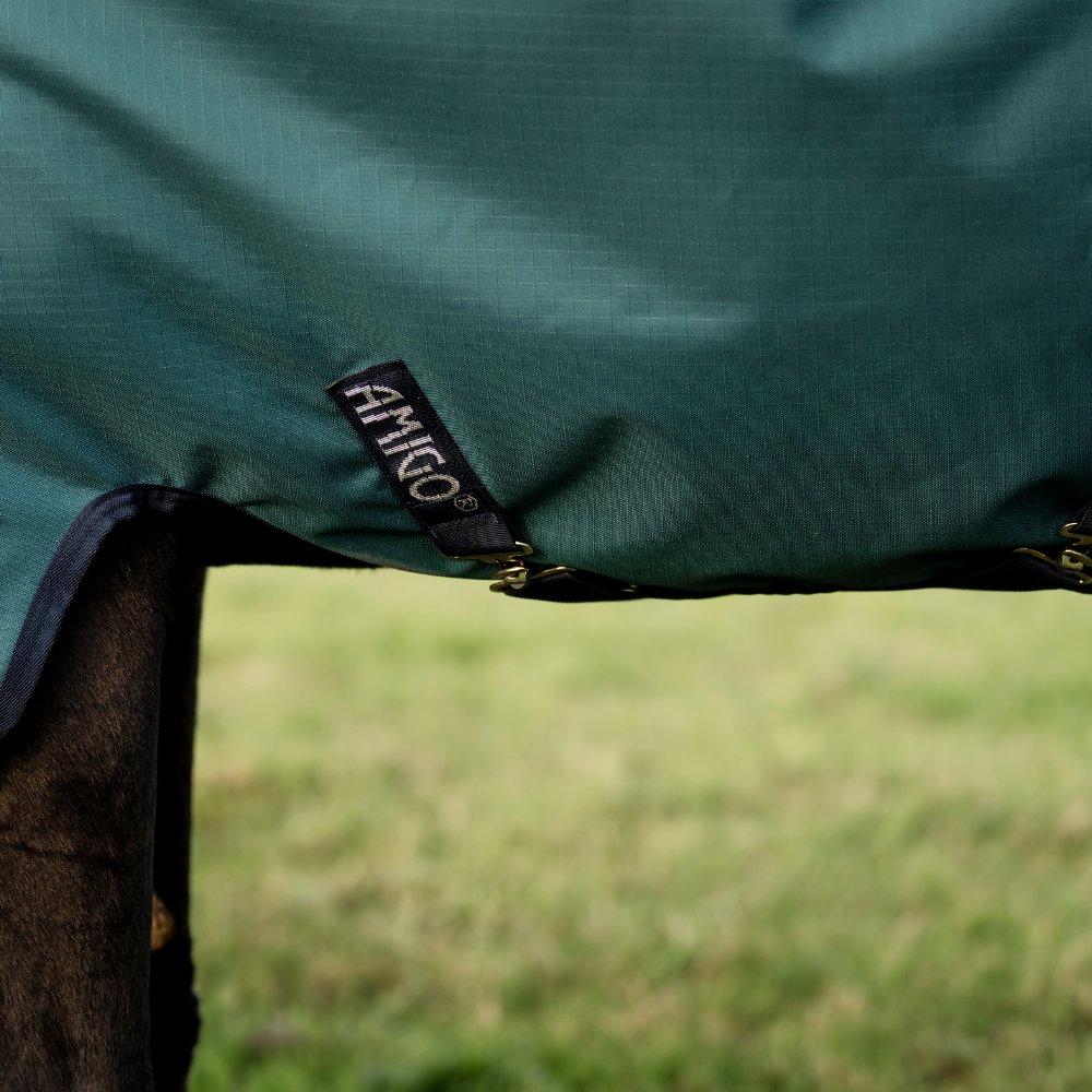 Horseware Ireland Amigo Ripstop 900 50g #colour_dynasty-green-navy-silver