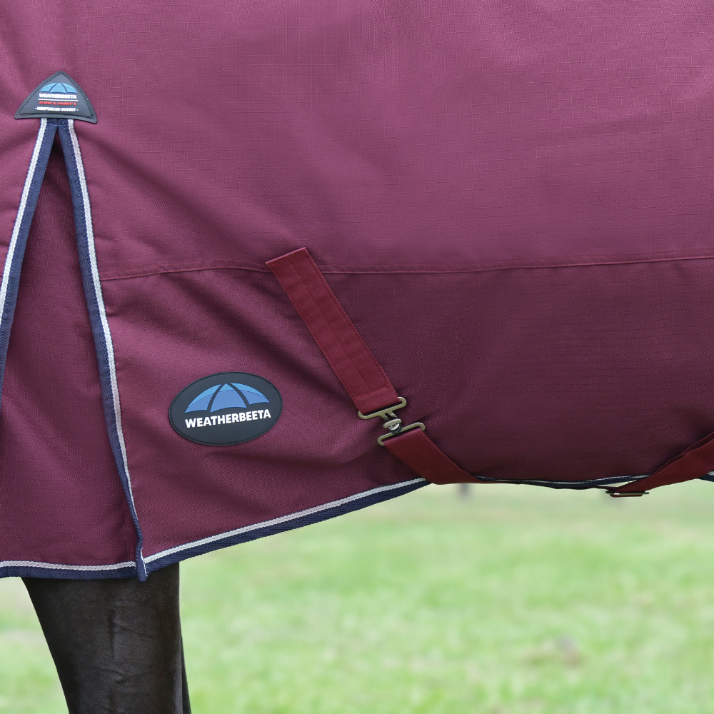 Weatherbeeta Comfitec Essential 50G Detach-A-Neck Turnout #colour_burgundy-navy