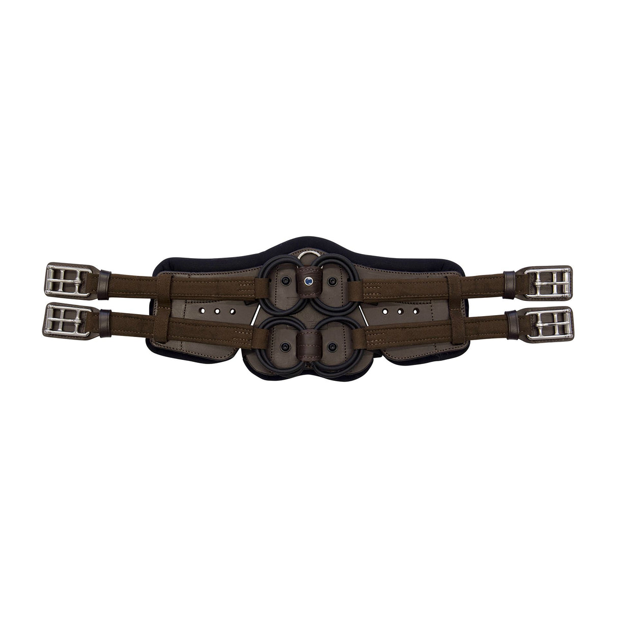 Stubben Equi-Soft® Short Saddle Girth with Cover - Ebony #colour_neoprene-black