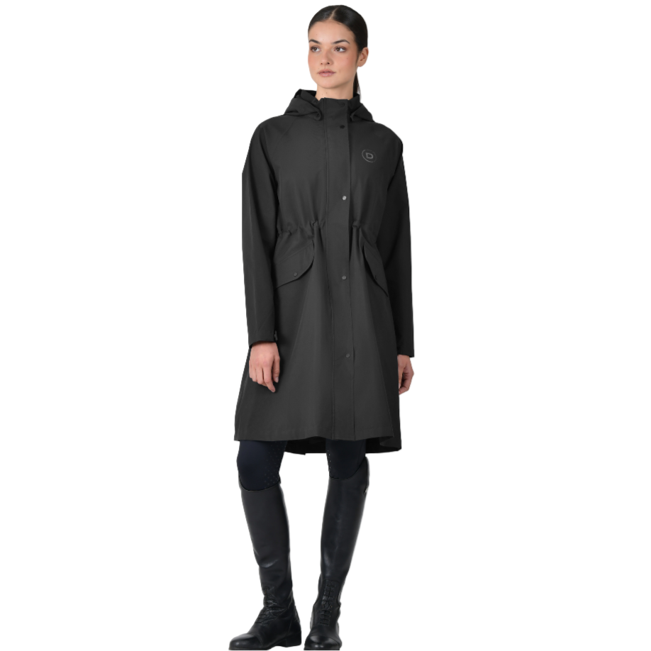 Dublin Ladies Wet Weather Long Jacket #colour_black
