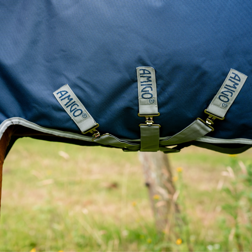 Horseware Ireland Amigo 1200D 100g Turnout Rug #colour_navy-titanium-grey-silver