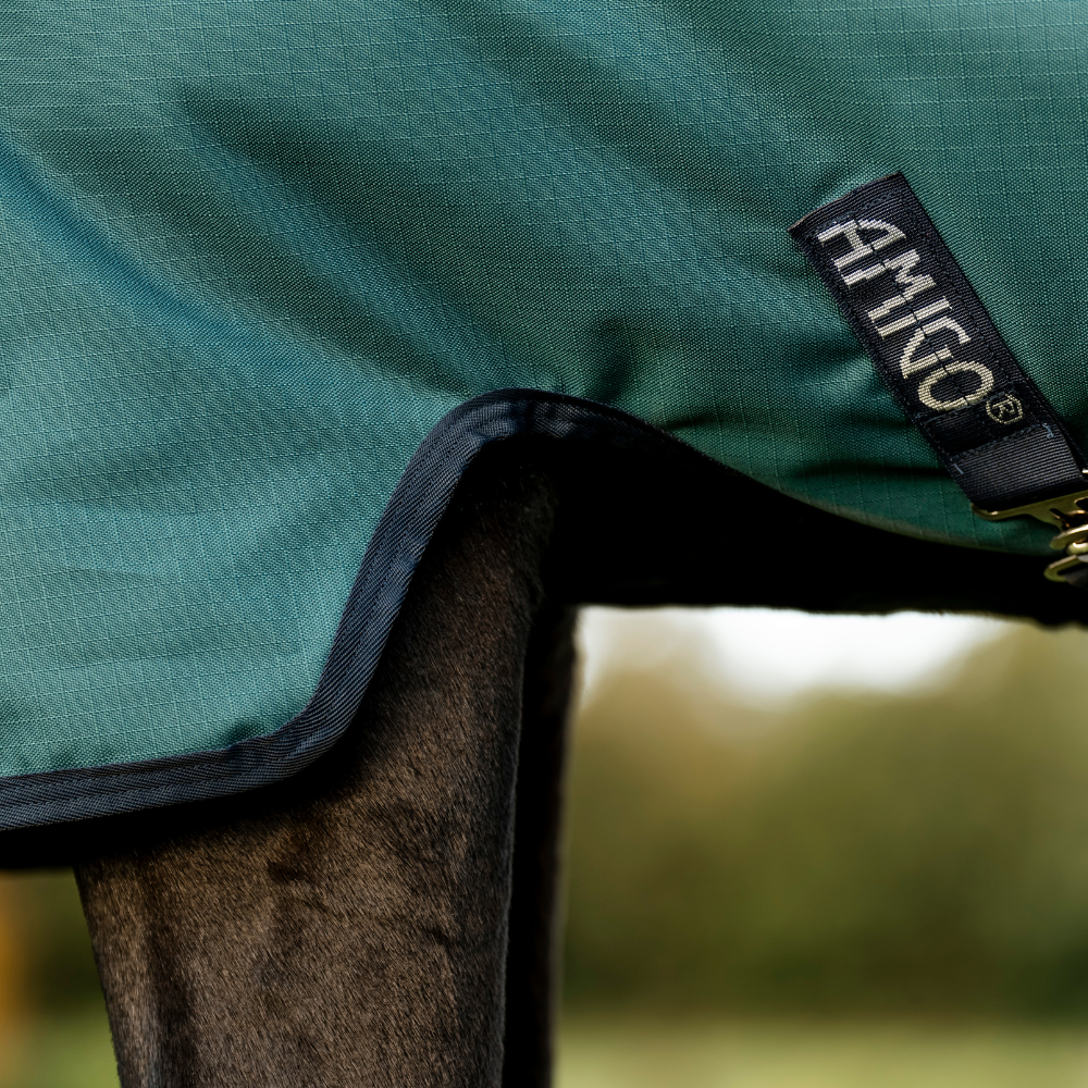 Horseware Ireland Amigo Ripstop 900 50g #colour_dynasty-green-navy-silver