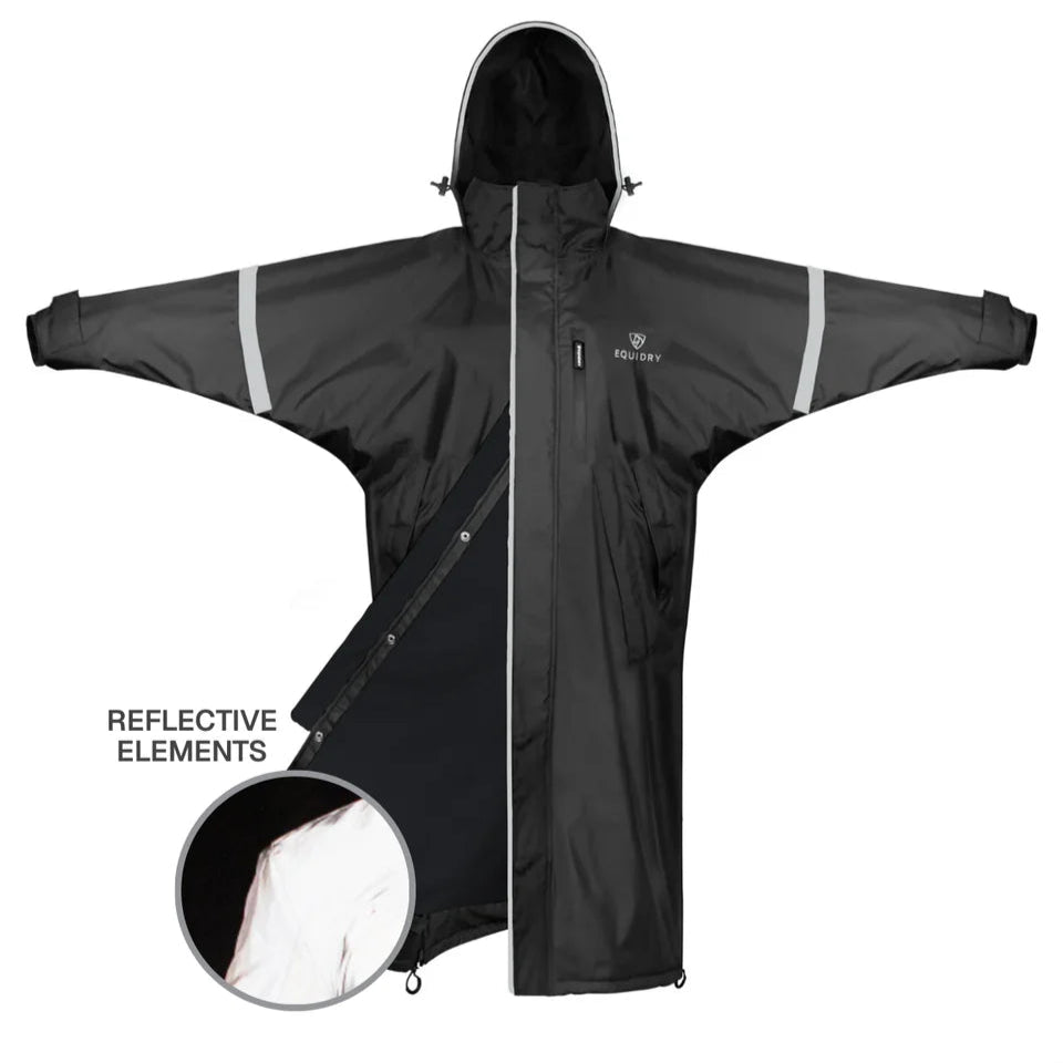 EQUIDRY Children's Thin Fleece Reflective Evolution #colour_black