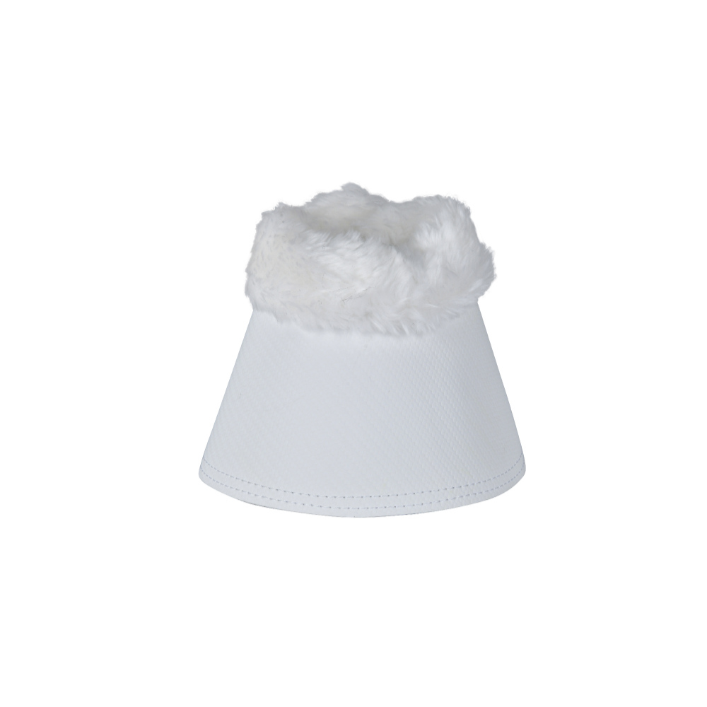 Weatherbeeta Tough-Tec Fleece Trim Bell Boots #colour_white