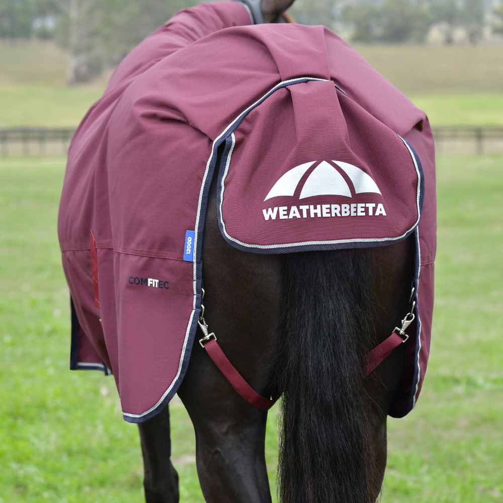 Weatherbeeta Comfitec Essential 50G Combo Turnout #colour_burgundy-navy