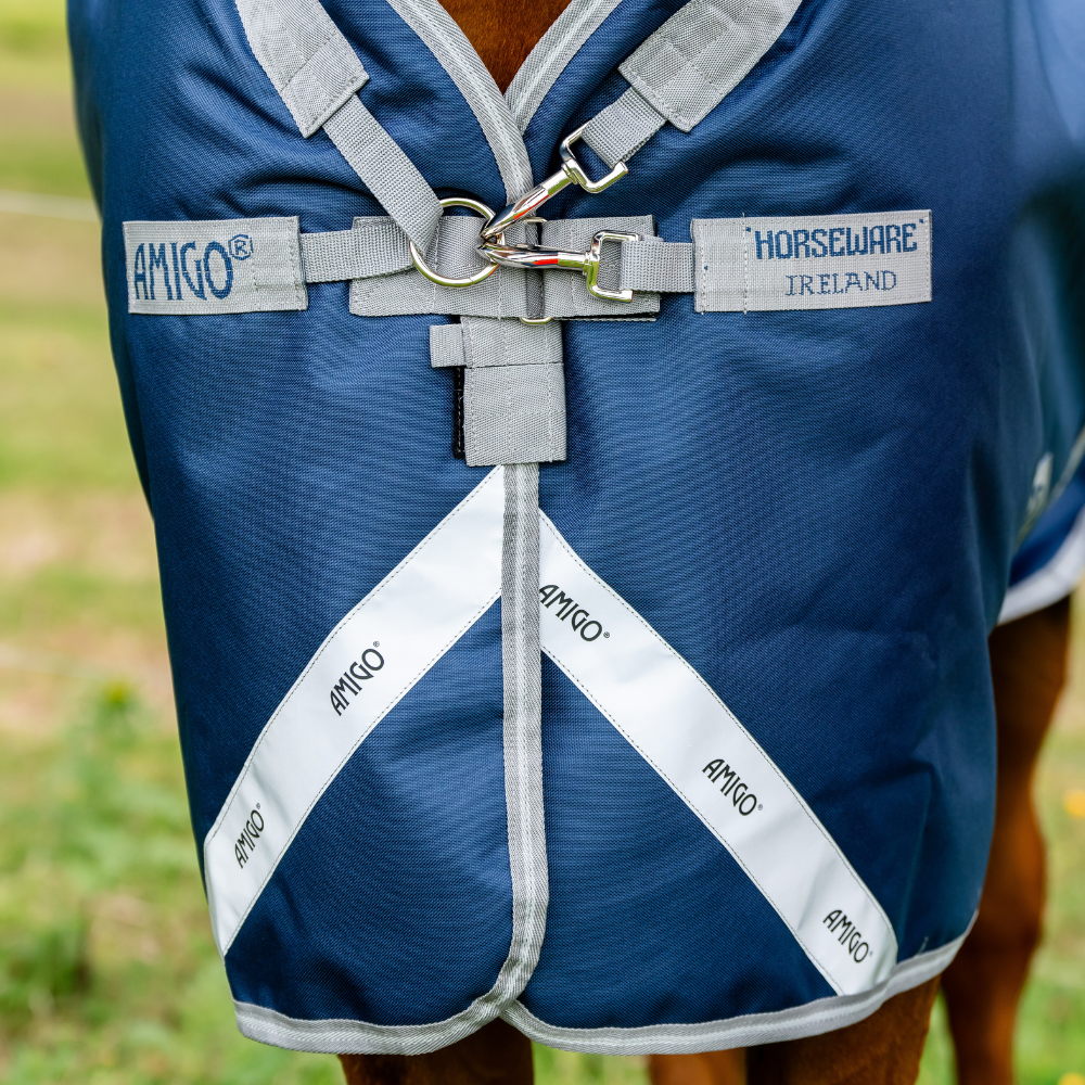 Horseware Ireland Amigo 1200D 250g Turnout Rug #colour_navy-titanium-grey-silver