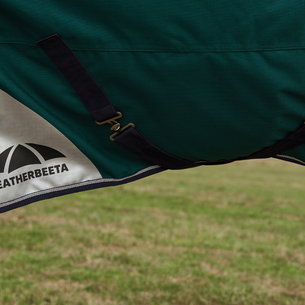 Weatherbeeta Comfitec Plus Dynamic 220G High Neck Turnout #colour_forest-green-navy