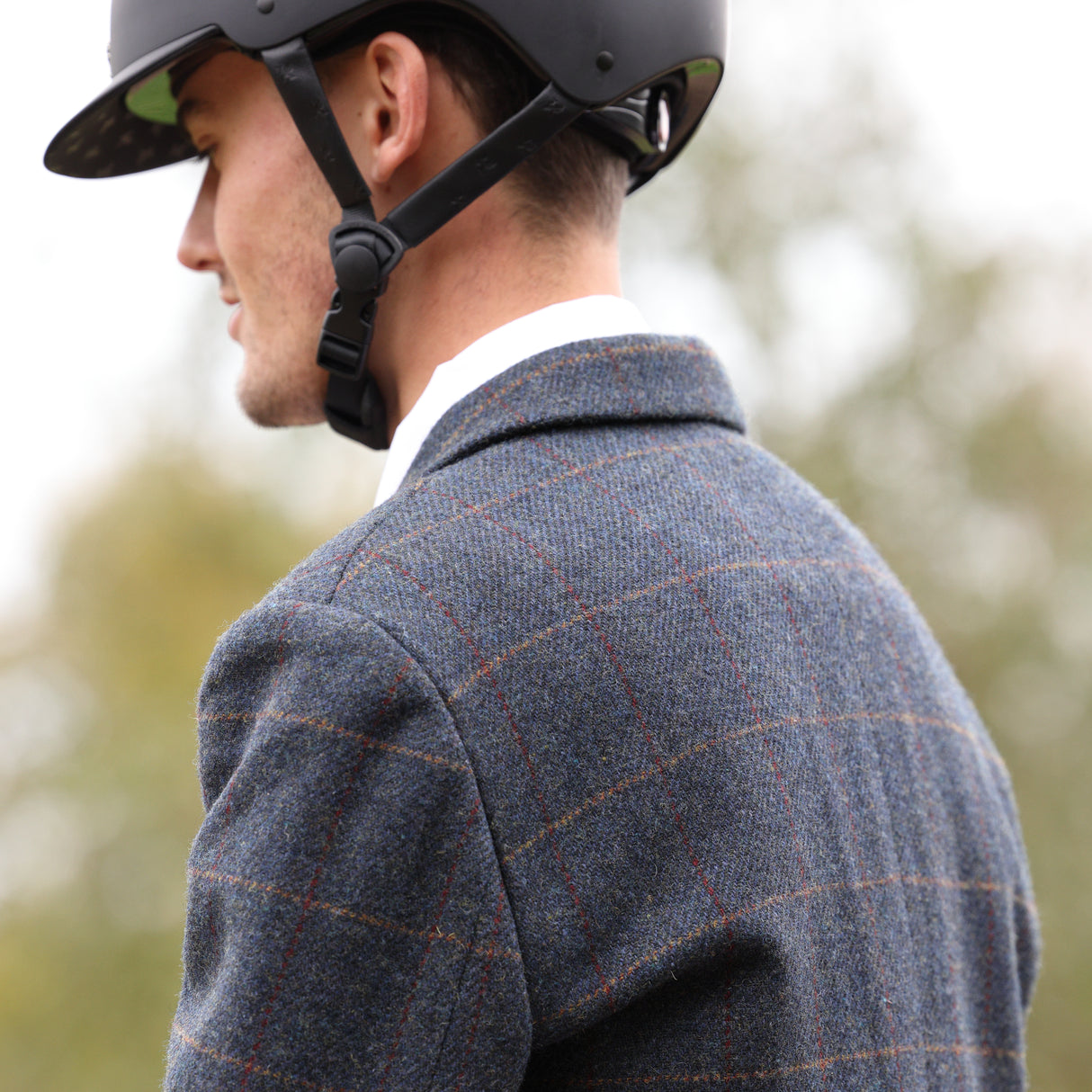 Shires Aubrion Men's Saratoga Jacket #colour_juniper-navy-check