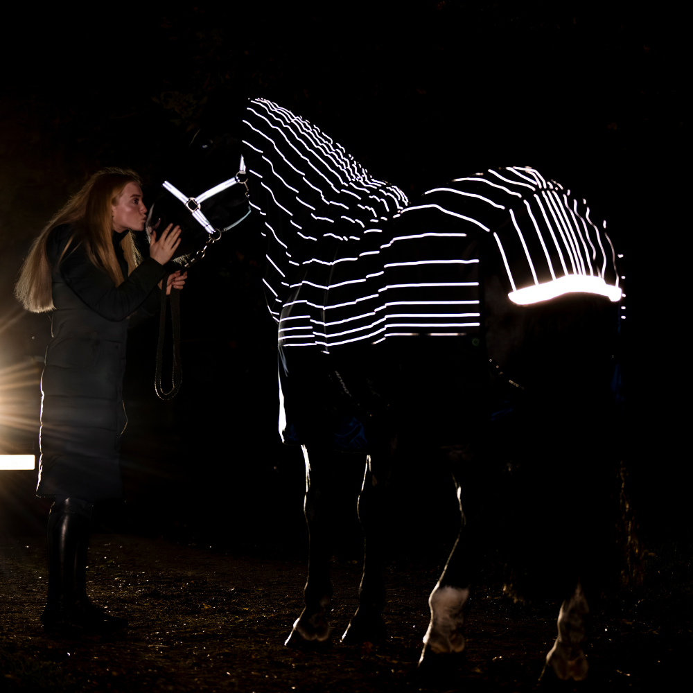 Horseware Ireland Amigo 1200D FieldSafe Reflectech Plus 50g Turnout Rug #colour_black-reflective-black