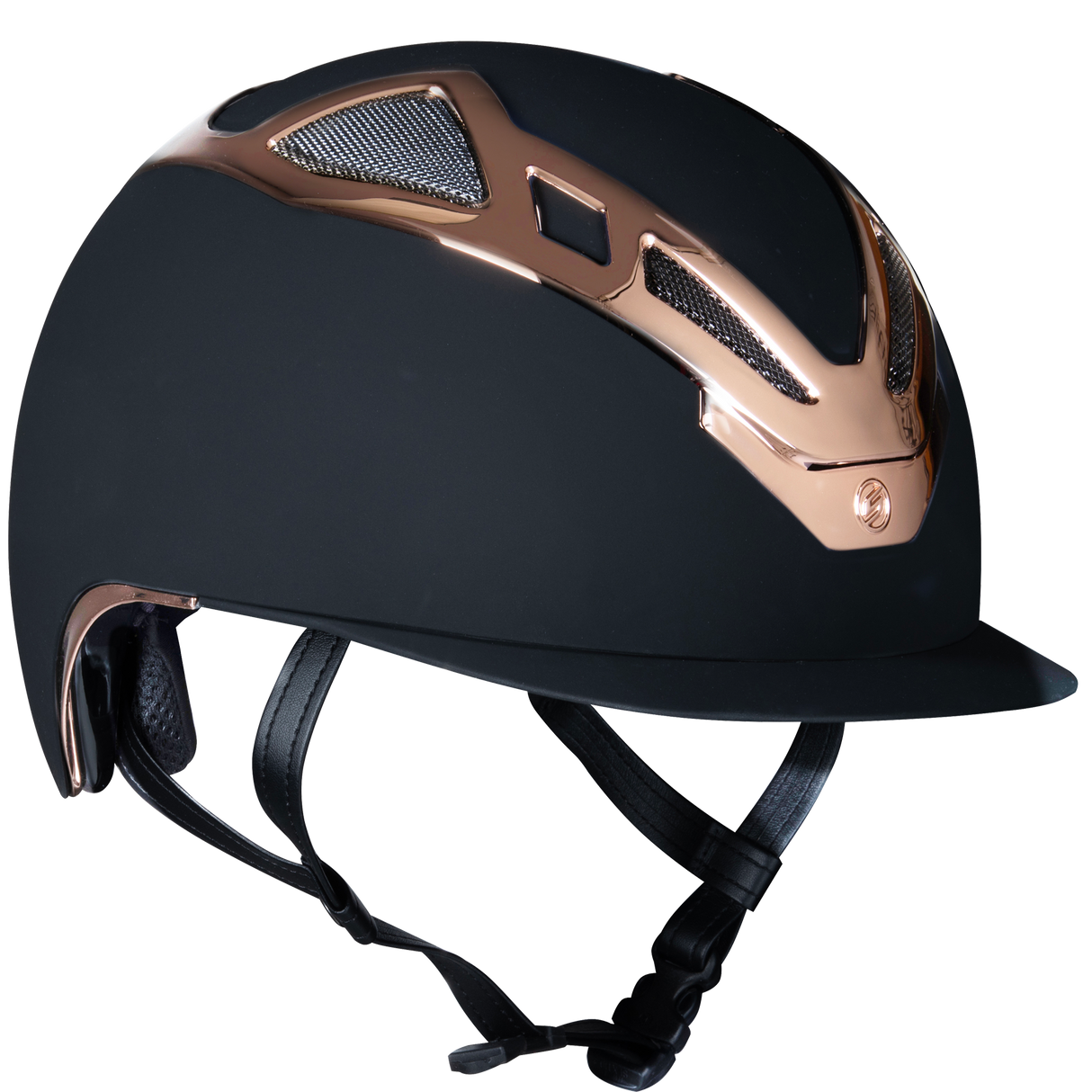 Suomy Apex Chrome Riding Hat #colour_black-matt-rose-gold
