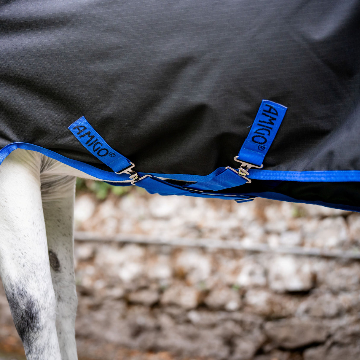 Horseware Ireland Amigo Ripstop 900D Plus 100g Pony Turnout Rug #colour_black-classic-blue