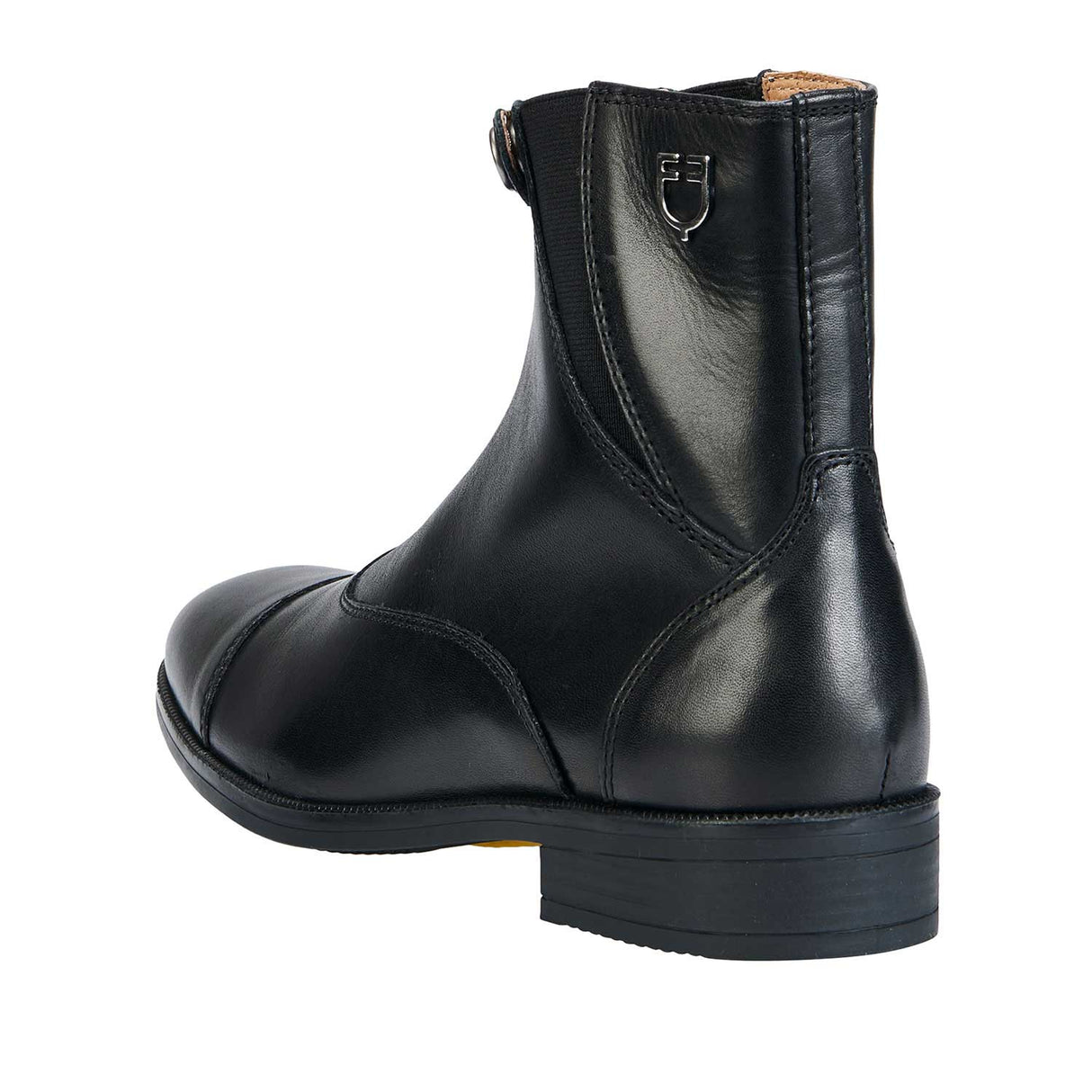 Equestro Unisex Ankle Boots With Front Zip Maximum Comfort #colour_black