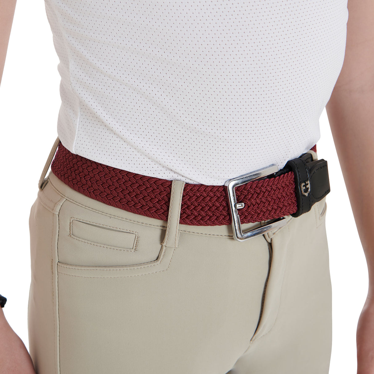 Equestro Elasticized Kids Belt Crossed Pattern