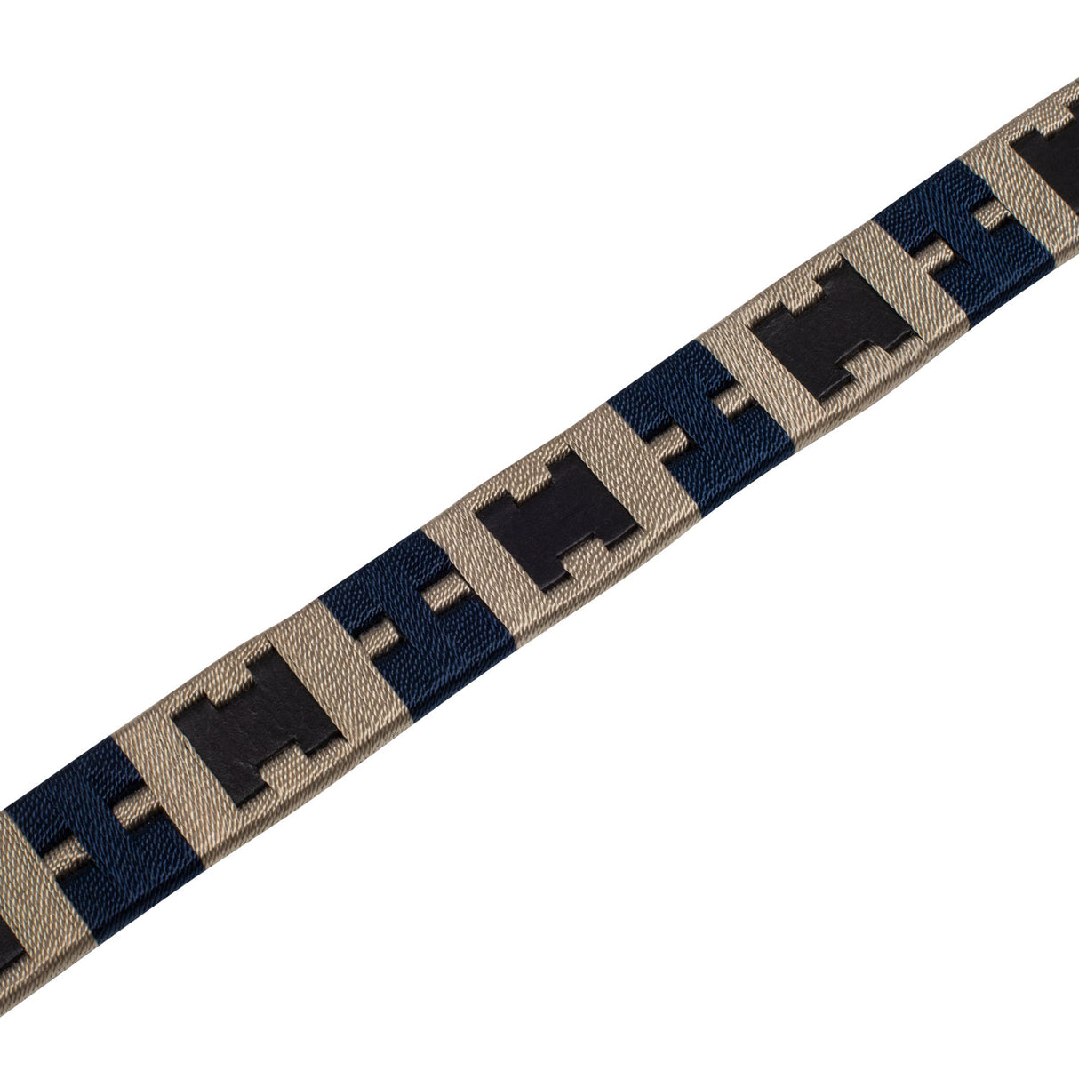 Equestro English Belt With Contrasting Embroidery #colour_black