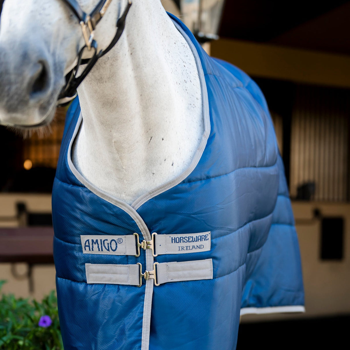 Horseware Ireland Amigo Ripstop Insulator 100g Stable Rug #colour_navy-titanium-grey