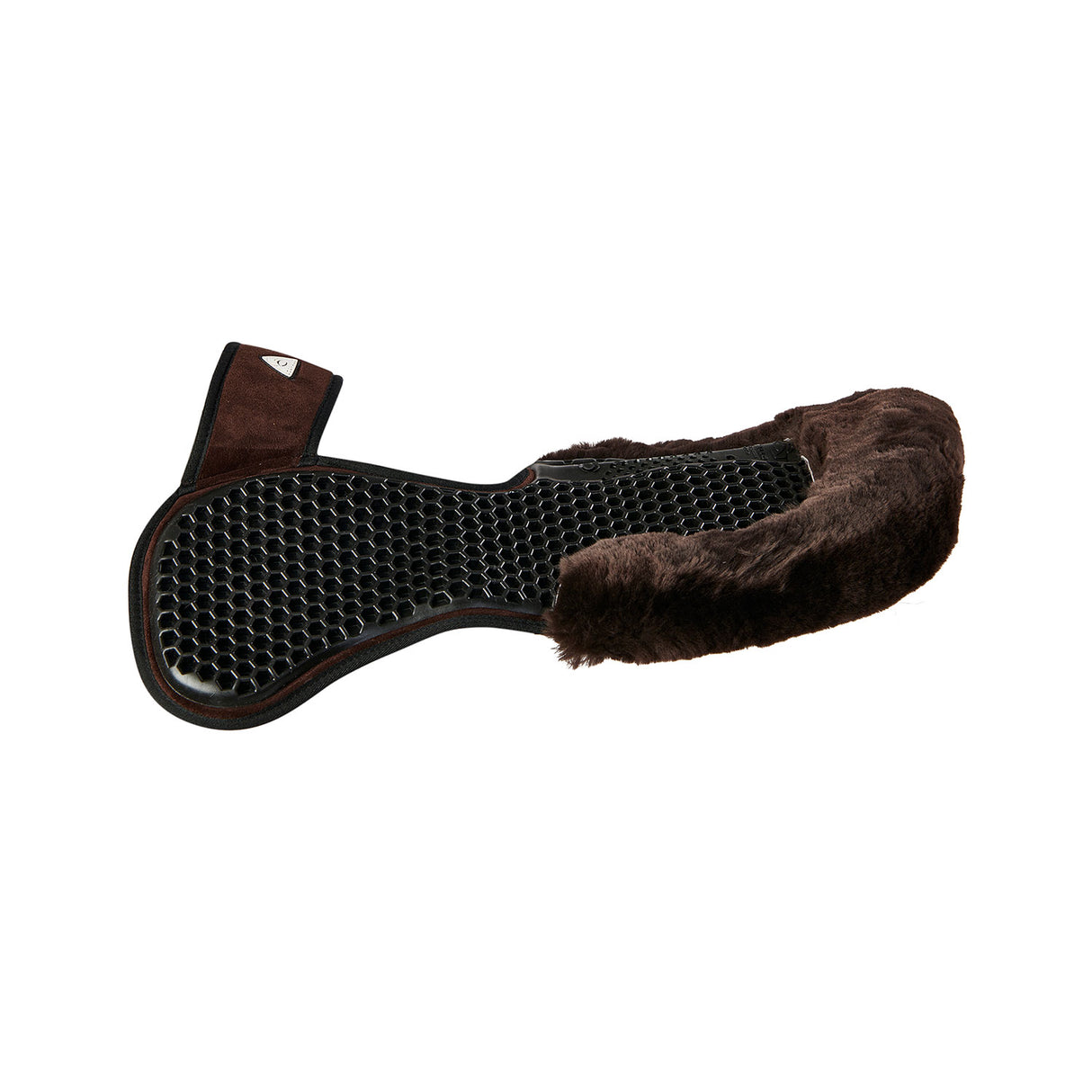 Acavallo Pad SP WFS Suede Rear Sheepskin Hexagonal Gel Flat #colour_brown-brown