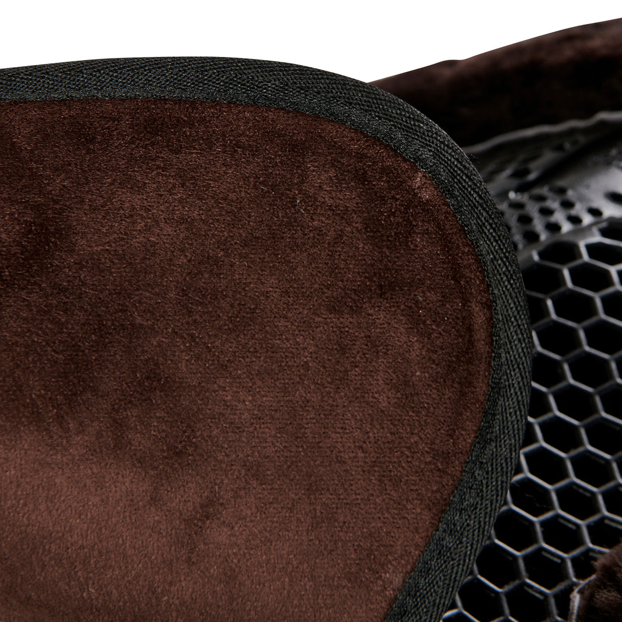 Acavallo Pad SP WFS Suede Rear Sheepskin Hexagonal Gel Flat #colour_brown-brown