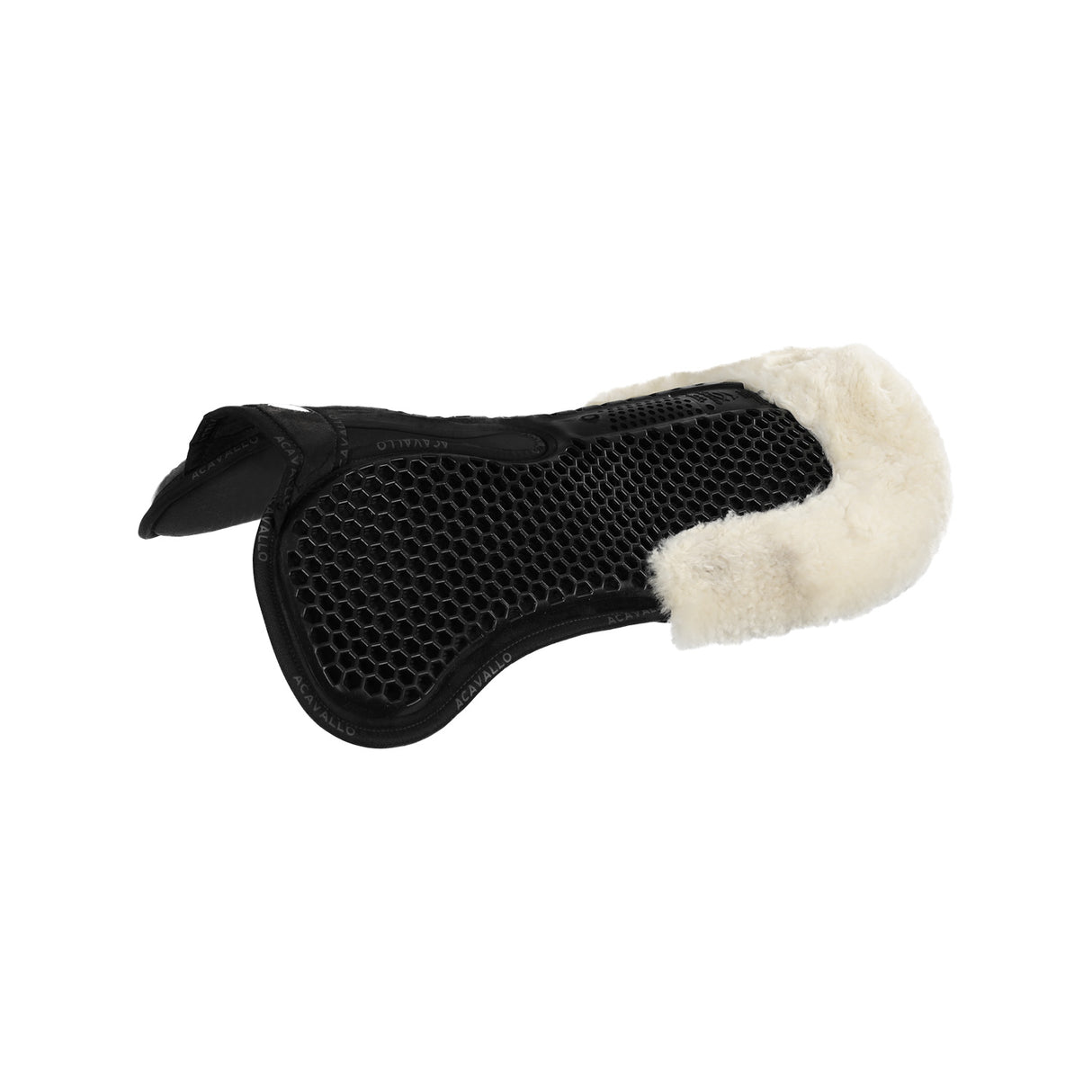 Acavallo Pad Mf-S Wfs Suede Rear Sheepskin Hexagonal Gel Flat #colour_black-white