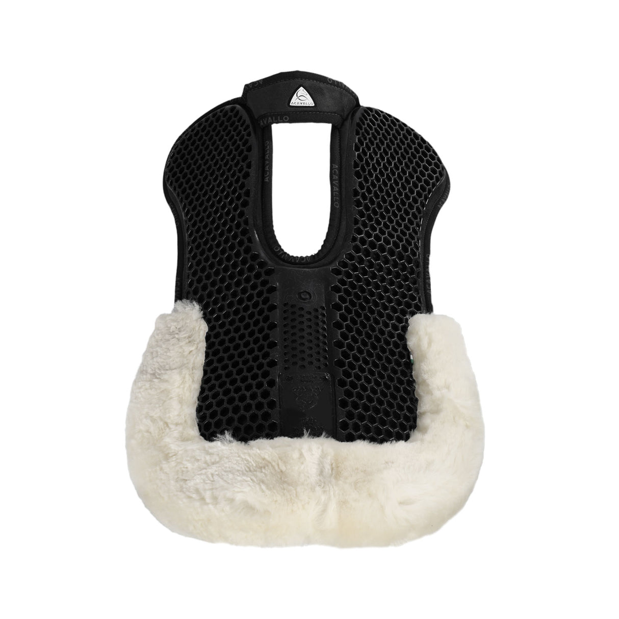 Acavallo Pad Mf-S Wfs Suede Rear Sheepskin Hexagonal Gel Flat #colour_black-white