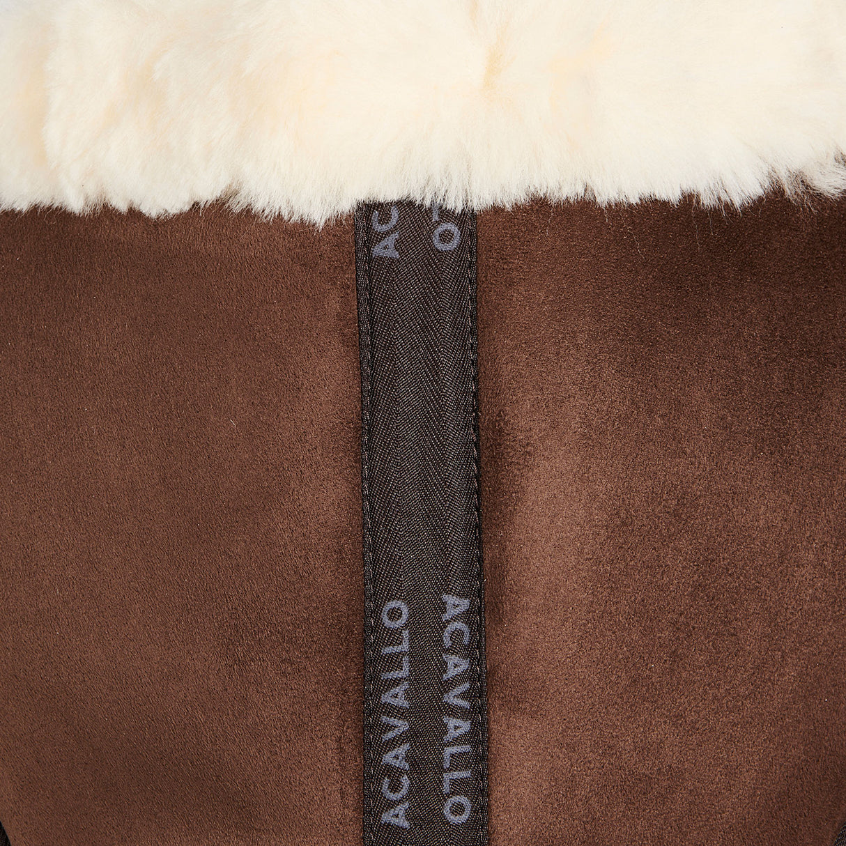 Acavallo Pad MF-S JCCS-S CW-CS Suede Cut-Out Sheepskin Flat #colour_brown-natural