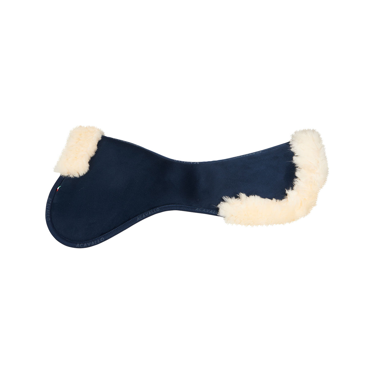 Acavallo Pad MF-S JCCS-S CW-CS Suede Cut-Out Sheepskin Flat #colour_blue-natural