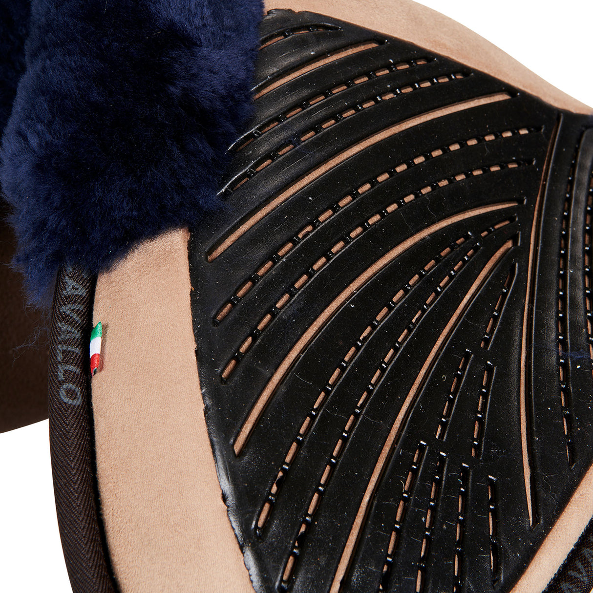 Acavallo Pad Mf-S Jccs-S Cw-Cs Suede Cut-Out Sheepskin Gel Grip Flat
#colour_biege-blue