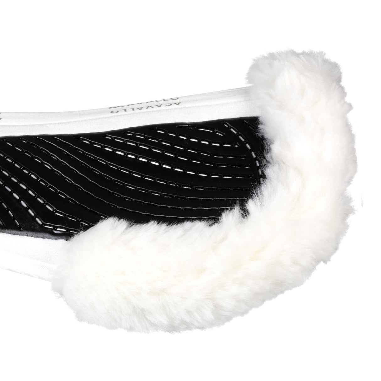 Acavallo Pad SP JCCS CW-CS Suede Cut-Out Sheepskin Twin Sided Gel Flat #colour_white-white