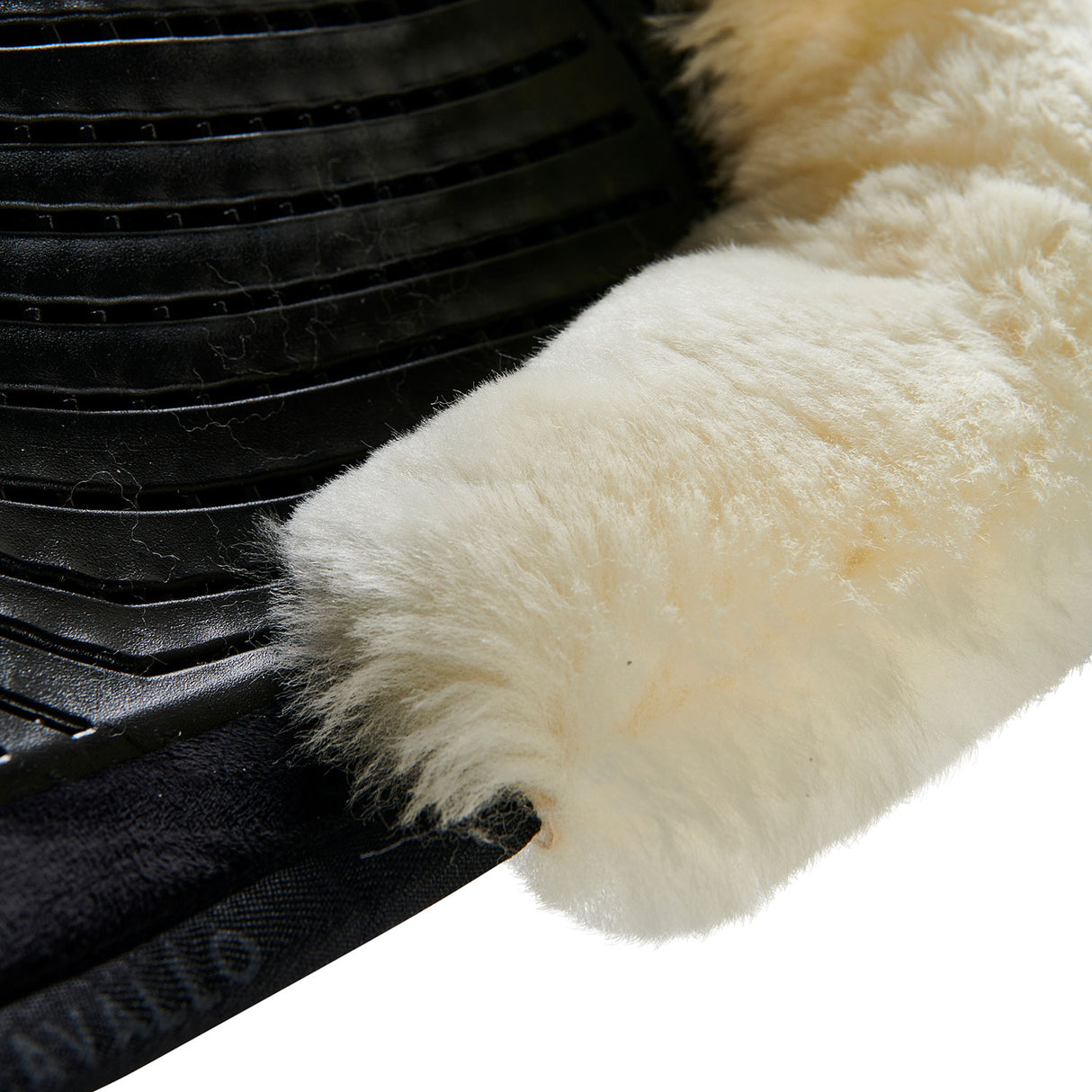 Acavallo Pad SP JCCS CW-CS Suede Cut-Out Sheepskin Twin Sided Gel Flat #colour_black-natural