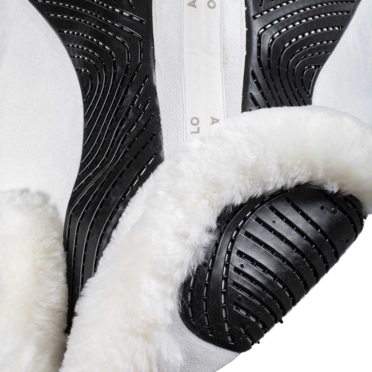 Acavallo Saddle Pad JS-S CW-CS Cut-Out Numnah Twin Sided Gel Grip #colour_white-white