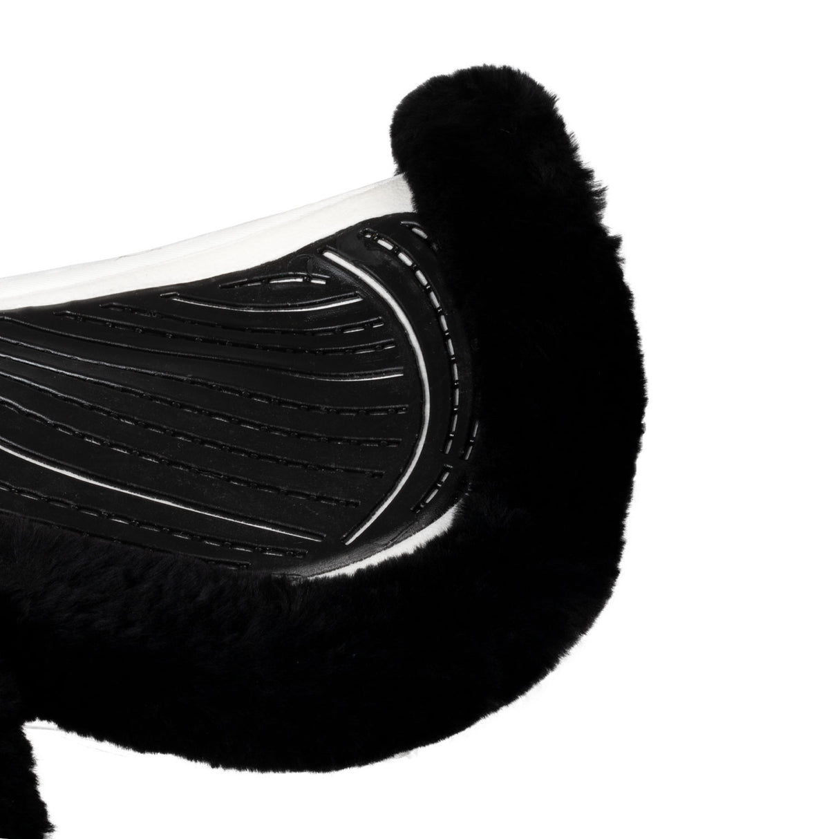 Acavallo Saddle Pad JS-S CW-CS Cut-Out Numnah Twin Sided Gel Grip #colour_white-black