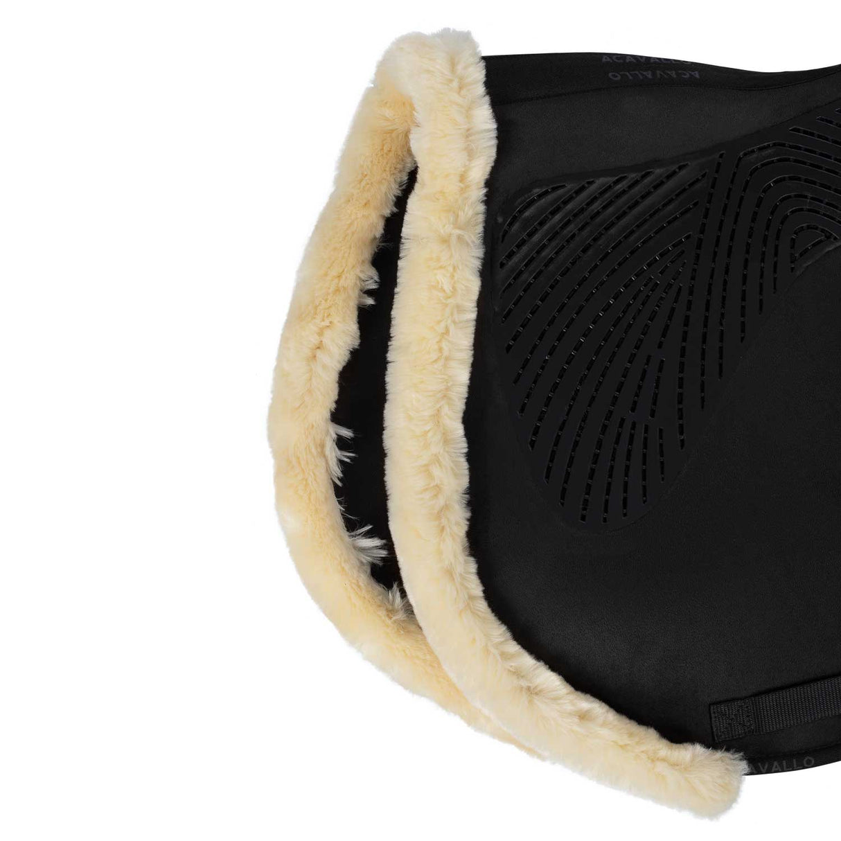 Acavallo Saddle Pad JS-S CW-CS Cut-Out Numnah Twin Sided Gel Grip #colour_black-natural