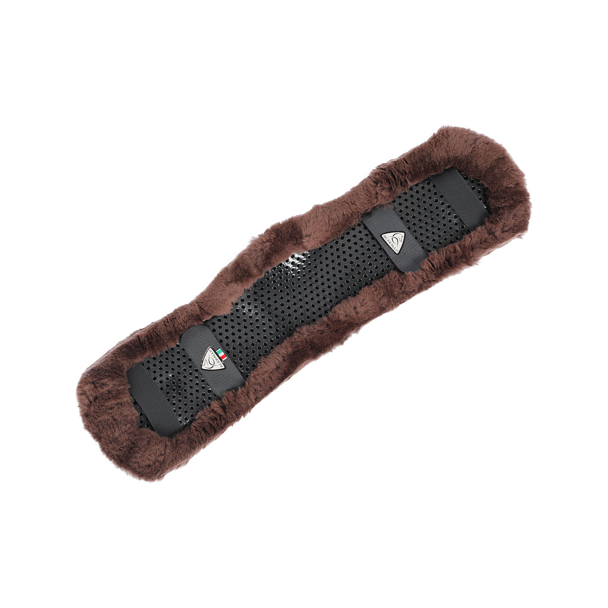 Acavallo Shaped Girth Sleeve Classic Gel Sheepskin #colour_brown