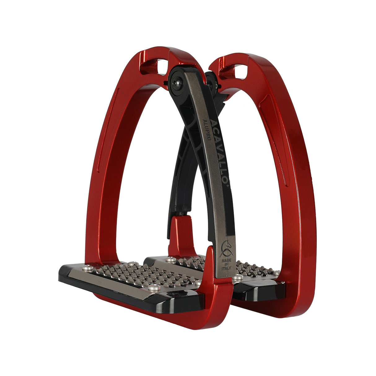 Acavallo Arena Alupro Stirrups #colour_red