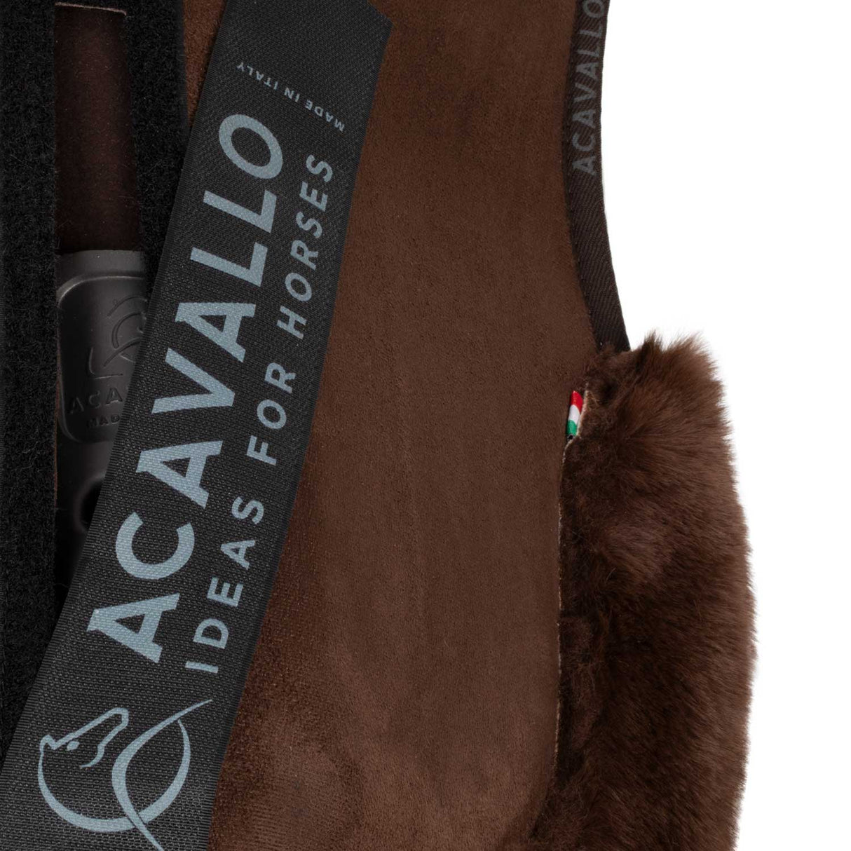 Acavallo Pad Piuma-FS WFS-FS Pocket Suede Front & Rear Riser #colour_brown-brown