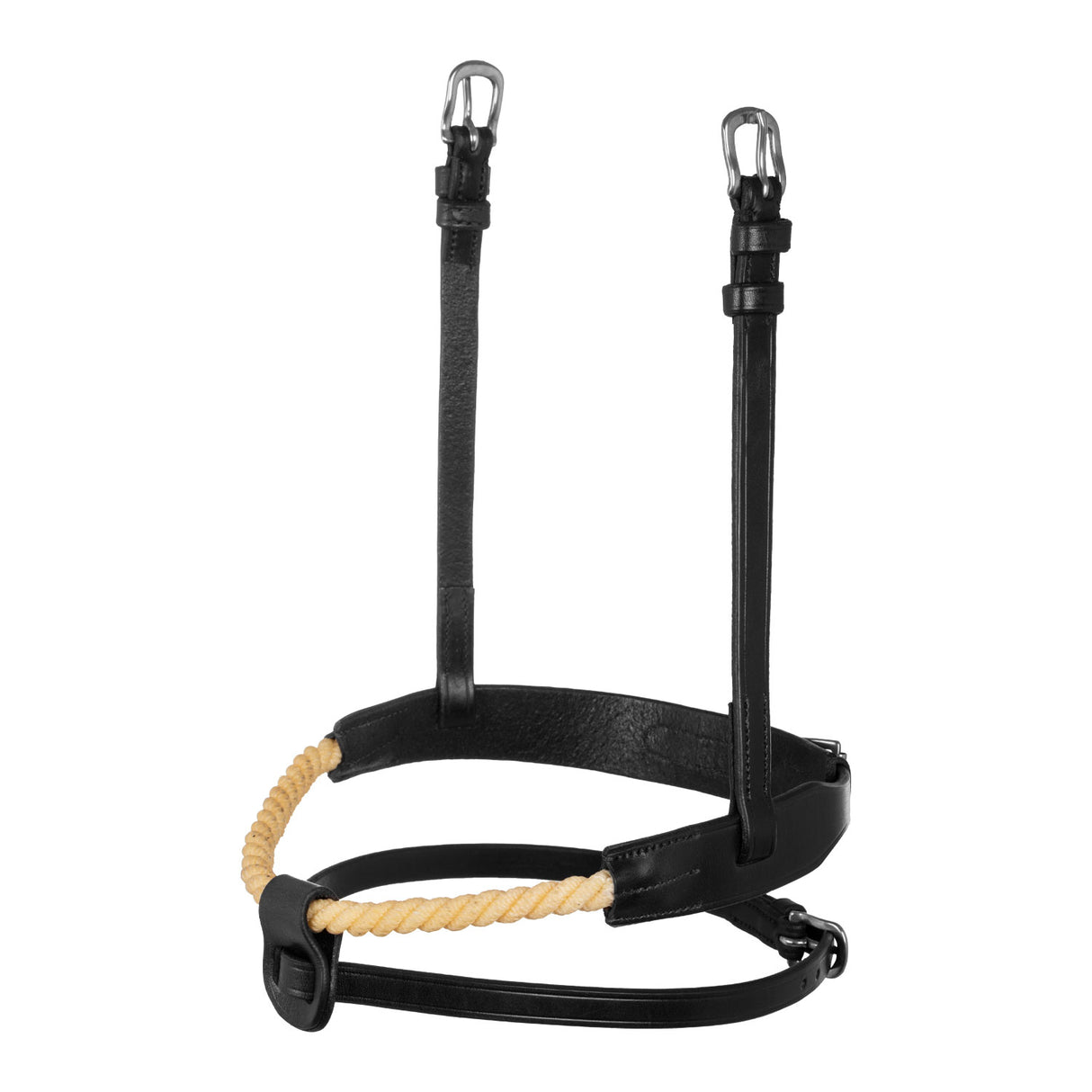 Acavallo Rope Flash Noseband #colour_black